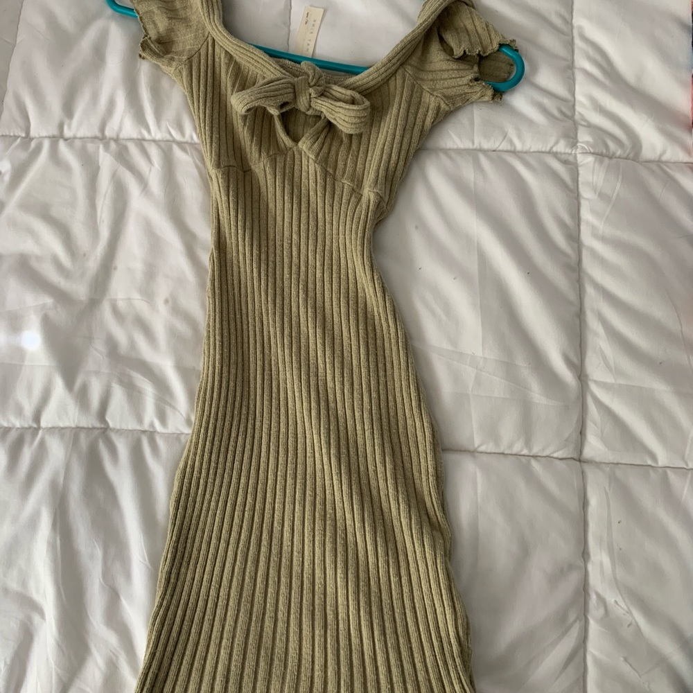 Olive Green Mini Dress
